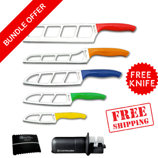 EasySlice 5‑Piece Knife Set + Limited Time Bundle ($100 Add-ons + FREE Shipping)